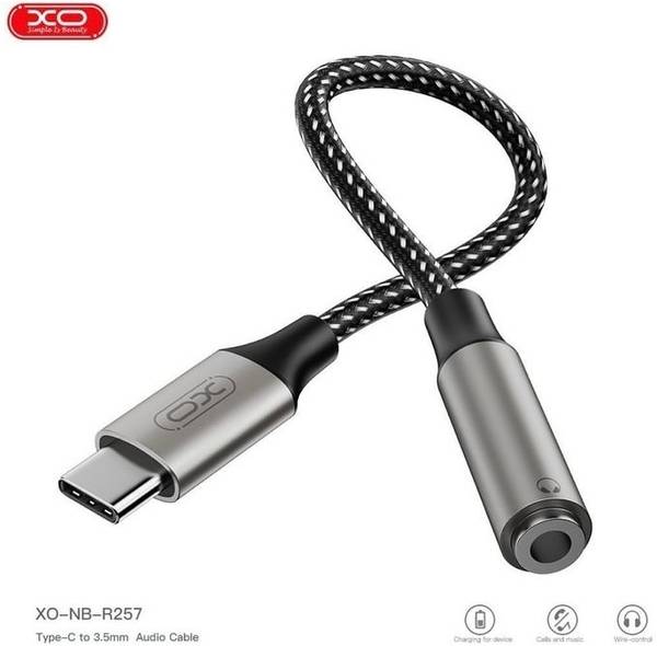 Xo professional Black Type c to3.5mm Phone Converter