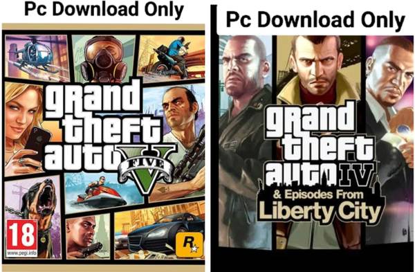 2Cap GTA 5 & 4 Pc Game Download (Offline only) No CD/DVD/Code (Complete Games) (Complete Edition)