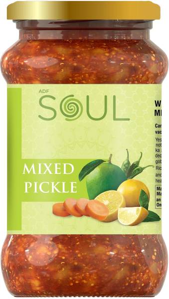 SOUL Mixed Pickle 380g Lime, Mango, Mixed Pickle