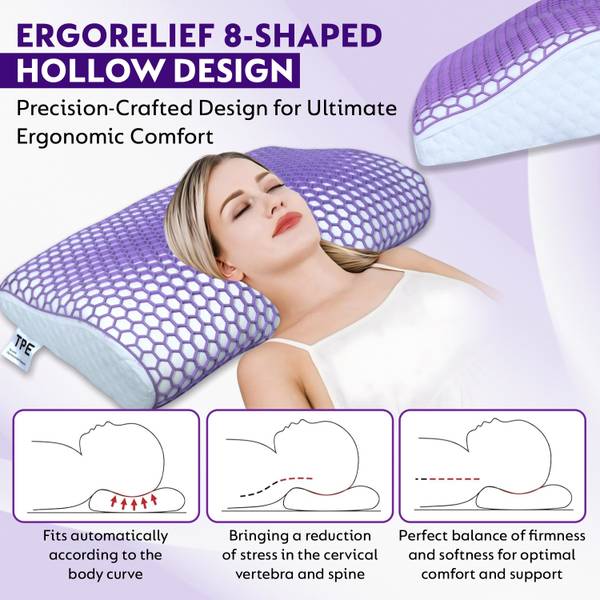 Flipkart Perfect Homes Orthopedic Memory Foam Pillow, Queen Memory Foam Solid Orthopaedic Pillow Pack of 1