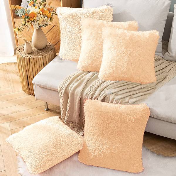 PICKKART Microfibre Solid Lumbar Pillow Pack of 5