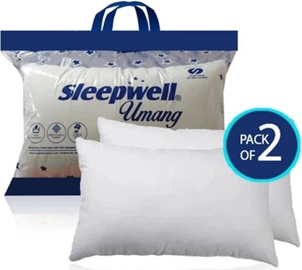 Sleepwell 002 Microfibre Solid Sleeping Pillow Pack of 2