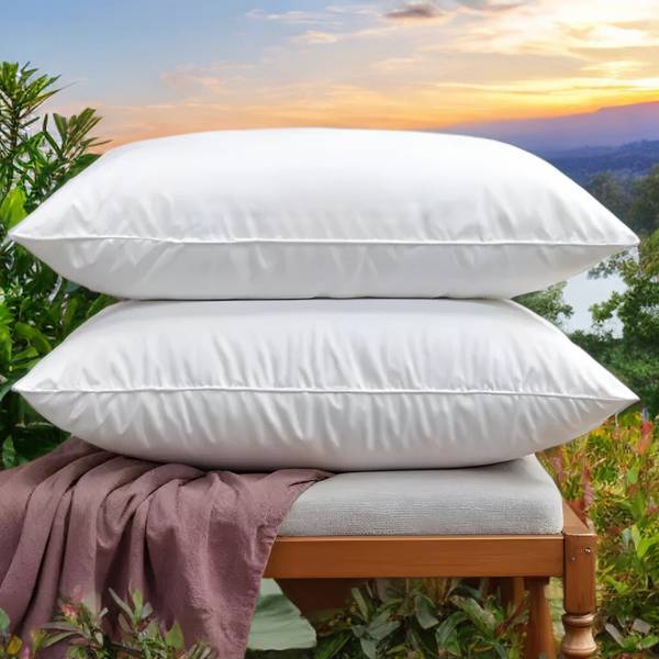 LIPONOS LUXURY Polyester Fibre Solid Sleeping Pillow Pack of 2