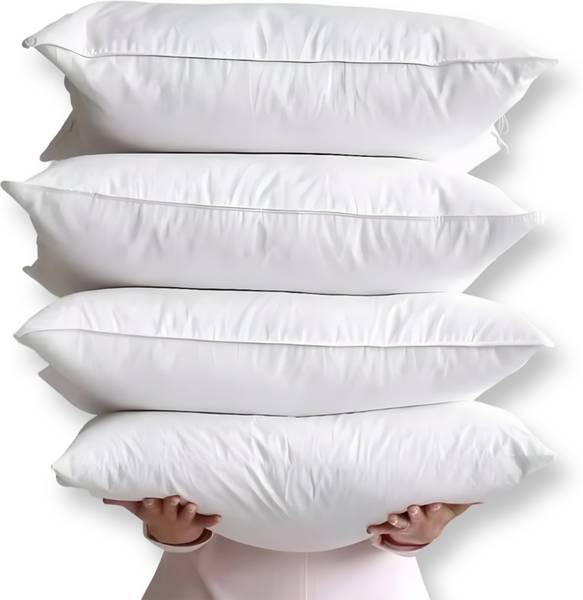 CIEZAR Luxury Cotton Solid Sleeping Pillow Pack of 4