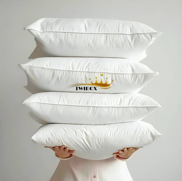 TWIROX LUXURY Polyester Fibre Abstract Sleeping Pillow Pack of 4