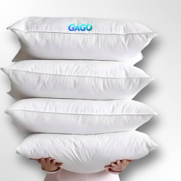 GAGO Luxury Cotton Solid Sleeping Pillow Pack of 4