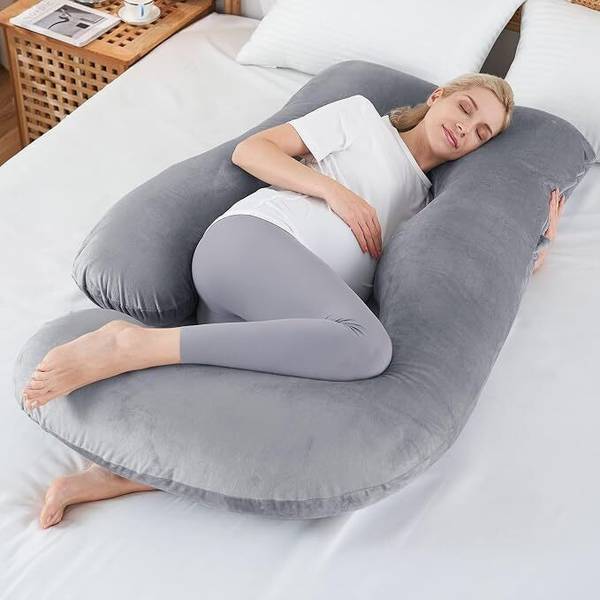 ag pro comfort Polyester Fibre Solid Pregnancy Pillow Pack of 1