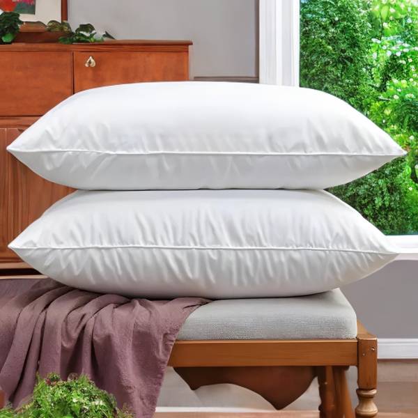 YPOLOIPO LUXURY Polyester Fibre Solid Sleeping Pillow Pack of 2