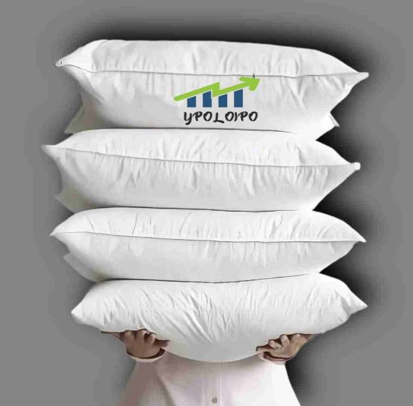 GUNVAR INDIA PRIVATE LIMITED LUXURY Polyester Fibre Solid Sleeping Pillow Pack of 4