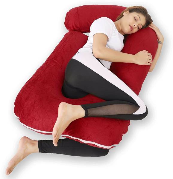 SIROKI BOND Microfibre Solid Pregnancy Pillow Pack of 1