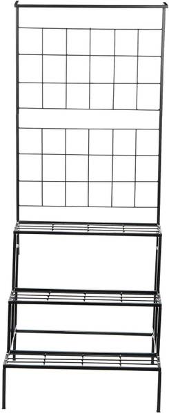 JH CRAFTY Metal Plant Stand for Living Room - 4 Tier, 3 Steps Plant Stand Plant Container Set