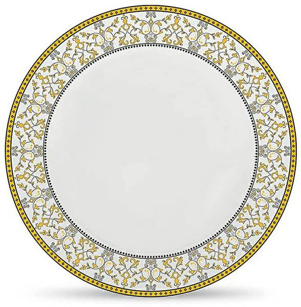 LAOPALA Diva Morrocan Gold Large Dinner Plate Set of 6 pcs, 11" Inch, Opalglass, Dinner Plate