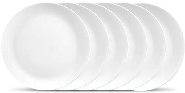 ROKERY Diva Cosmo Collection Opal Glass Crockery | Full Plate 11 Dinner Plate