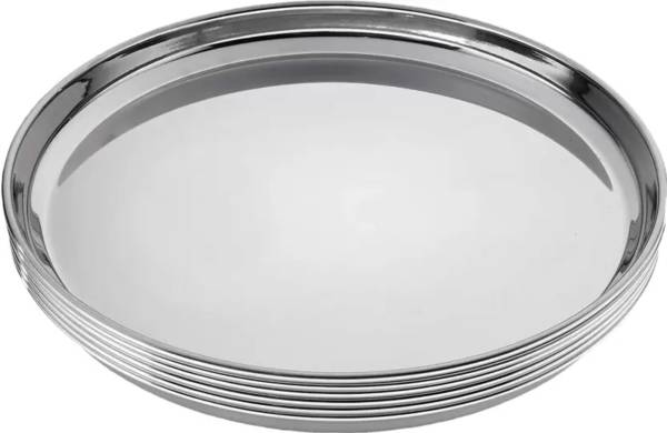 MapleTex Magic Stainless Steel Heavy Gauge Dinner Plates with Mirror Finish Dinner Plate