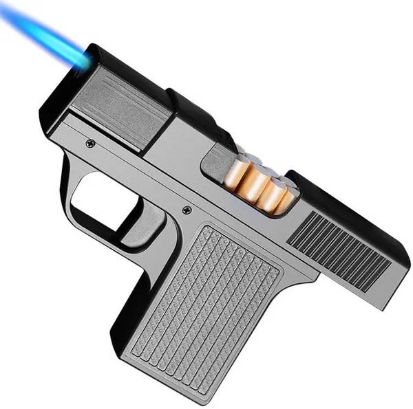 focus cigarette case gun VIOVI Focus Gun Shape Unique Design Cigarette Case With Refillable Lighter  I Portable Cigarette Box Pocket Lighter