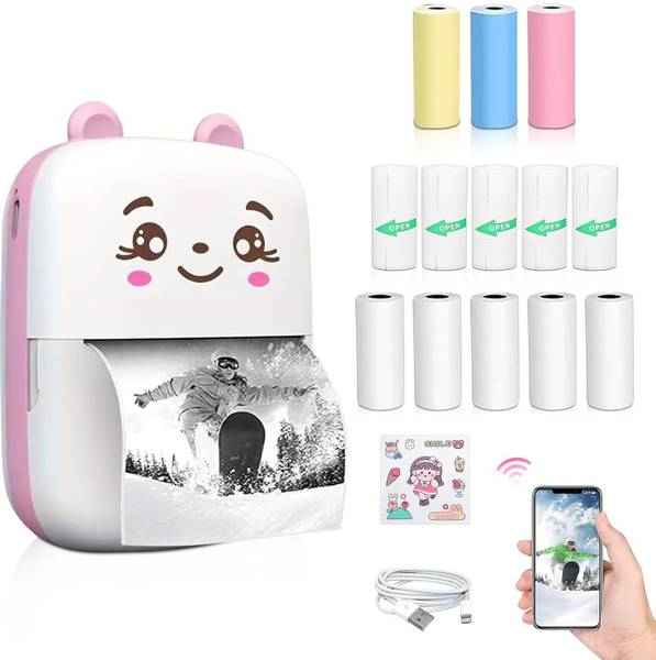 SHARNGA Bluetooth Mini Printer for Students | Inkless Wireless Thermal Printer Pocket Printer