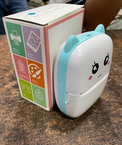 ENMORA Portable Mini Printer Bluetooth Self Printer 2 roll vcx25 camera