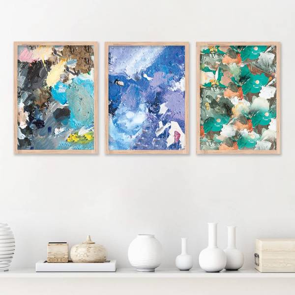 Modern Art Wall Painting for Living Room Bedroom Decor - Abstract Poster for Room Decoration - Wall Decor for Home -(Set of 3) Paper Print