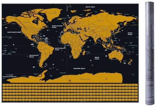 Country Flag Map XL, World Country Map, Scratch Off Map, Map for Travelling, Wallpaper Poster Map with Photographic Paper