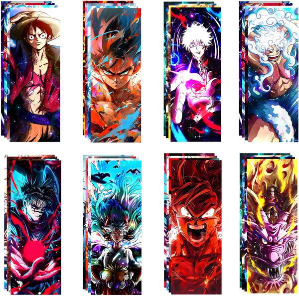 Anime poster Set of 28 Mix Anime Wall Posters for Room Paper Print