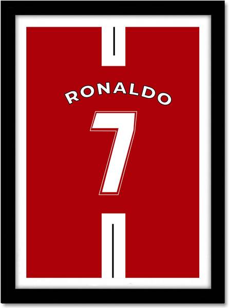 Ronaldo Manchester Jersey Framed Poster for Room & Office(10x13 inch,Framed) Paper Print
