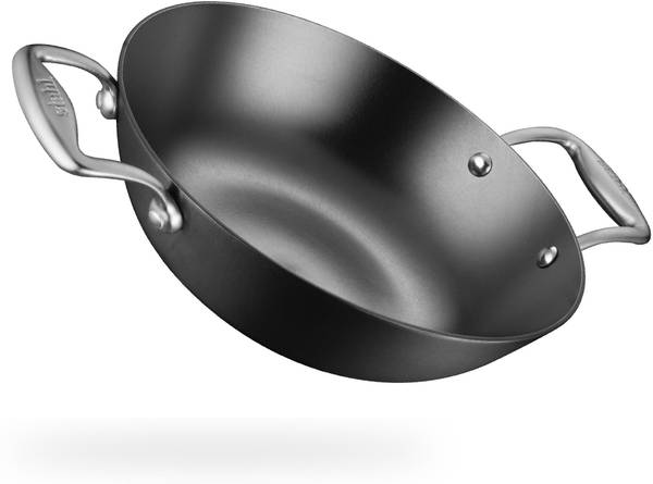 Stahl Blacksmith Plus Cast Iron Kadhai 26 cm diameter with Lid 2.4 L capacity