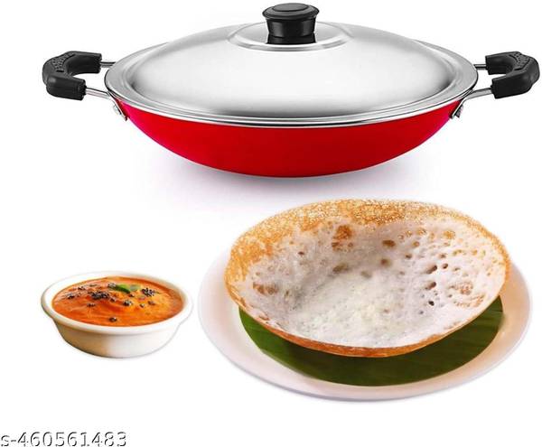 Zen Zen-Chetty-Pan Appachatty with Lid 1 L capacity 15 cm diameter