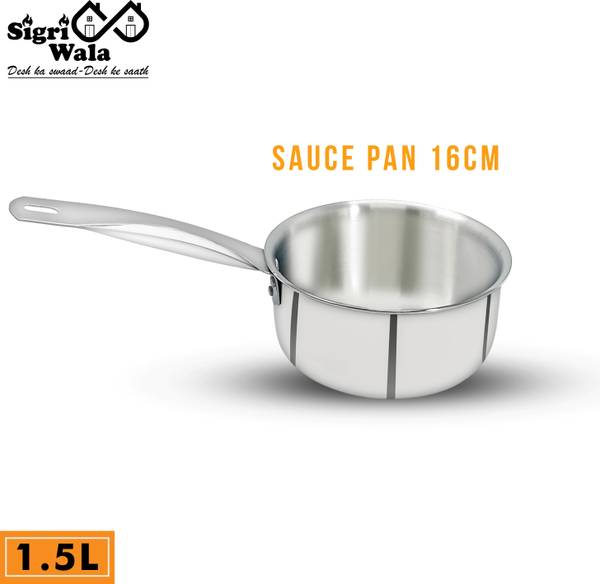 Sigri-wala Triply Sauce Pan 16 cm diameter 1.5 L capacity