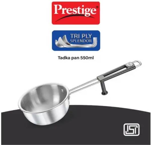 Prestige tri ply splendor Tadka Pan 13 cm diameter 0.55 L capacity