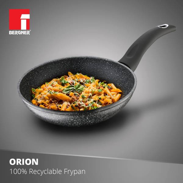 BERGNER Orion Non-Stick For Low Oil Saut/Pancake/ Crepe/Eggs/Paratha/Toasts Fry Pan 28 cm diameter 2.5 L capacity