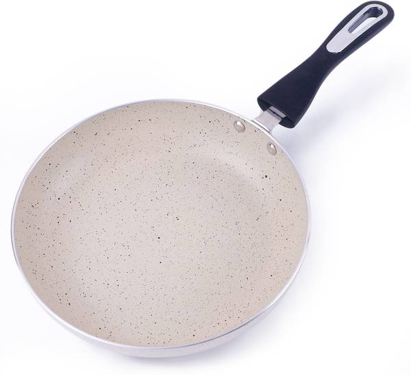 Home-pro Granite Non-Stick Fry Pan 24cm /Induction Base with Stylist Handle /Off white Fry Pan 24 cm diameter 1.5 L capacity