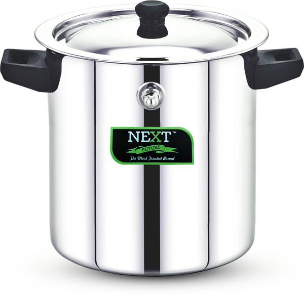 Next Future 1 Litre Stainless Steel Milk Boiler, Milk Cooker, Milk Pot with Handle & Knob Pot 14 cm diameter 1 L capacity with Lid