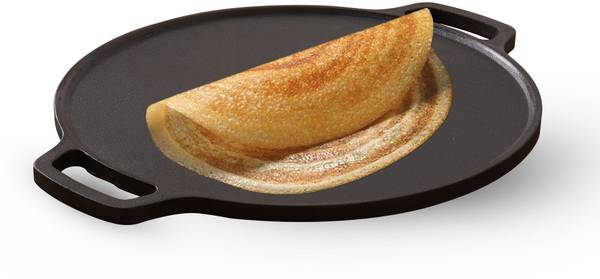 The Indus Valley Premium Cast iron Double handle Tawa - 12 inch Tawa 30.1 cm diameter