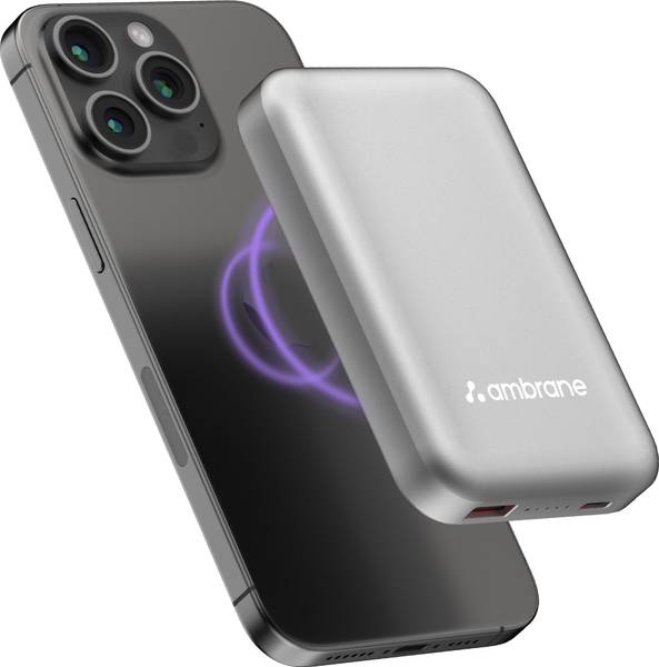Ambrane 10000 mAh 22.5 W Wireless With MagSafe Power Bank