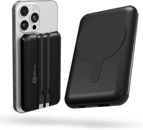 Mobilla 10000 mAh 22.5 W Wired & Wireless With MagSafe Compact Pocket Size Power Bank