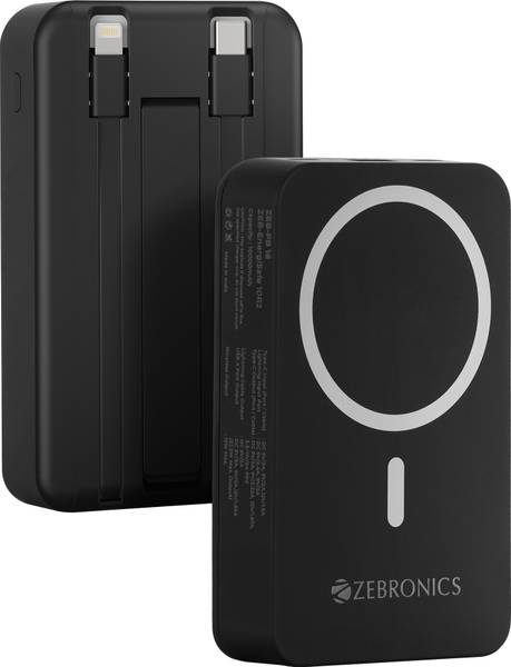 ZEBRONICS 10000 mAh 22.5 W Wireless With MagSafe Nano Power Bank