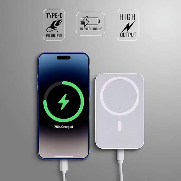 ZIOME 15000 mAh 27.3 W Wireless With MagSafe Compact Pocket Size Power Bank
