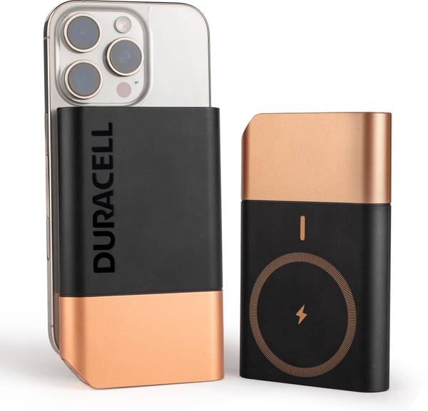 DURACELL 10000 mAh 22.5 W Wireless With MagSafe Compact Pocket Size Power Bank