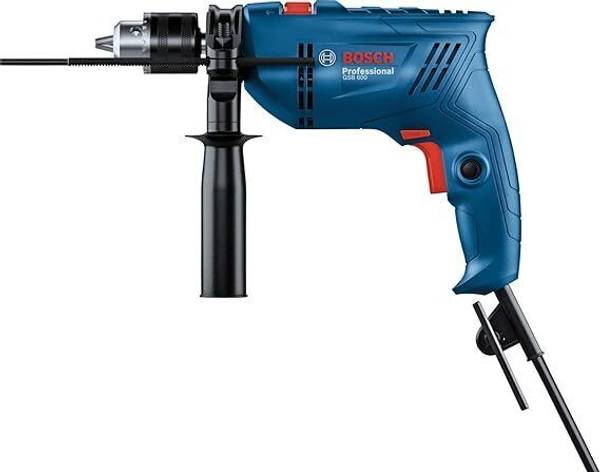 BOSCH GSB 600 Corded Electric Impact Drill, 600 W, 13 mm, 1.7 kg, 3,000 rpm Pistol Grip Drill