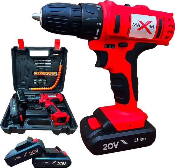 RanPra 20 V MAXIM CORDLESS SCREWDRIVER MACHINE HEAVY DUTY 21V REDHORSE MACHINE WITH TOOL KITS Cordless Drill