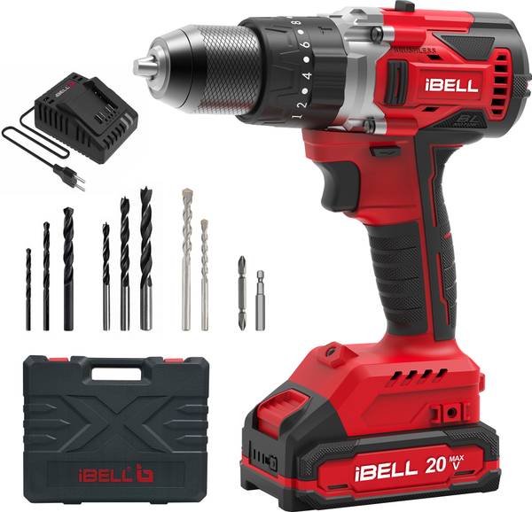 iBELL One Power Series 20V BD20-80 Impact Brushless, 80Nm,1750 RPM, 2Ah Battery in BMC Box Cordless Drill