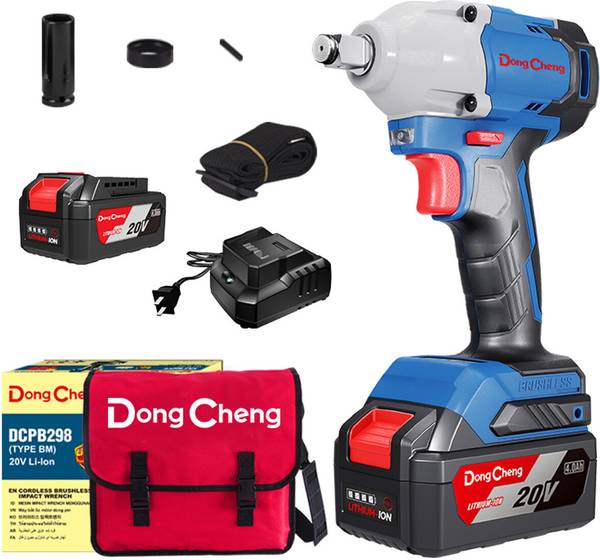 DONGCHENG MAYUR DG DCPB298 Cordless Impact Wrench With 2 20 V Battery And 1 Charger Power Hand Tool Kit
