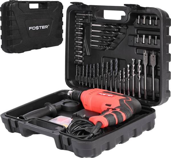 FOSTER FK 21-13 Impact Drill Machine 13mm Tool Kit | 48 Pcs Copper Armature| Drill Bits Power & Hand Tool Kit