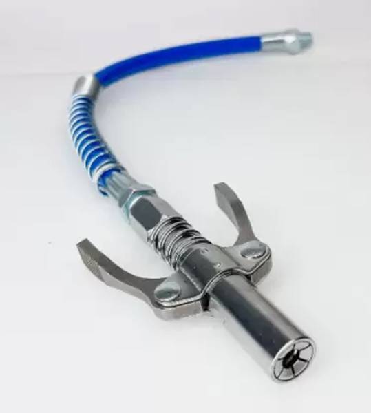 Kiesh GGCS09 10000 PSI Grease Gun Coupler Quick Lock Release with 12 inch Hose Pipe Manual Sprayer
