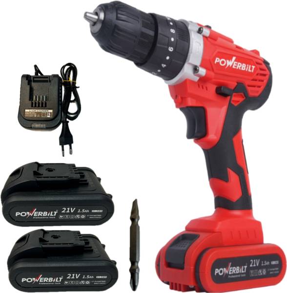 M-TREX PBT-CD-21V CORDLESS IMPACT DRILL 21V LI-ION BATTERY-2 & CHARGER,1500 RPM Impact Driver