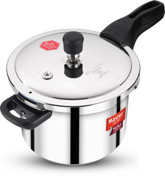 Master Novex Triply Stainless Steel 5 L Outer Lid Induction Bottom Pressure Cooker