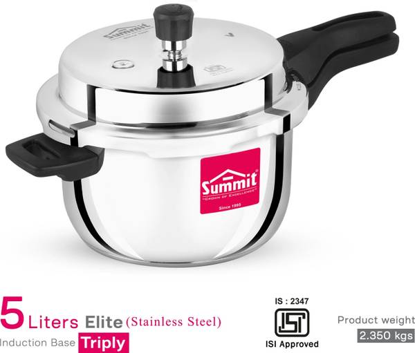 SUMMIT Triply-Elite | Induction Base | 5 L Outer Lid Induction Bottom Pressure Cooker