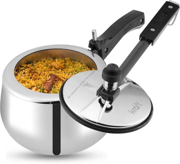 Kraft Futuretec Inner lid Triply Stainless Steel 3 L Inner Lid Induction Bottom Pressure Cooker