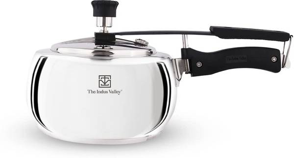 The Indus Valley Triply Stainless Steel Inner Lid 3 L Inner Lid Induction Bottom Pressure Cooker
