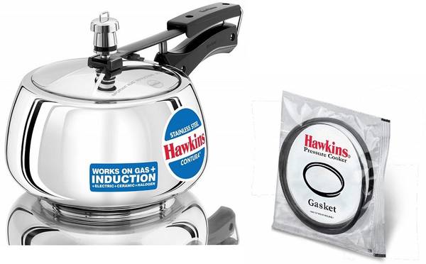 Hawkins stainless steel contura pressure cooker 2 clearance l